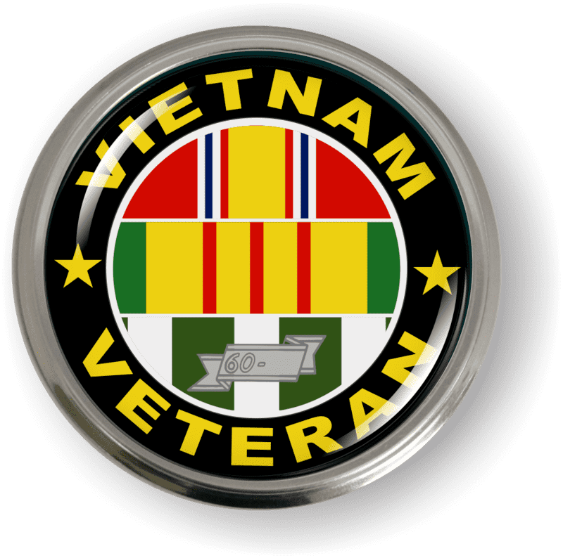 Vietnam Veteran 3 Service Ribbons Emblem